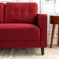 76" Mikhail Sofa Ruby Red - Zinus -Lush Living Store GUEST dd3d0c23 a0d5 4c90 8336 ab98ecf269cc