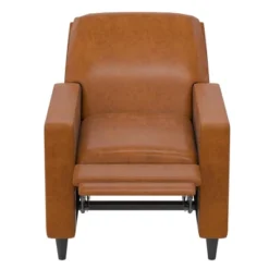 Lana Pushback Recliner Living Room Accent Chair Camel Faux Leather - Novogratz -Lush Living Store GUEST dd914214 9f68 40aa a81b 8ddaecb494c7