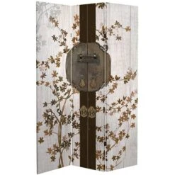 6" Double Sided Asian Lock Canvas Room Divider White - Oriental Furniture -Lush Living Store GUEST dda8be66 08a7 40c3 98ab c325ccf0b555