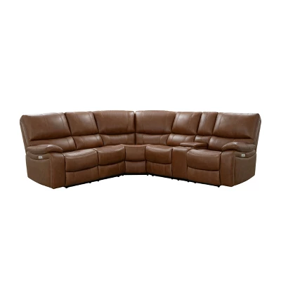3pc Quinby Leather Power Sectional - Abbyson Living 7 3pc Quinby Leather Power Sectional - Abbyson Living - Image 5
