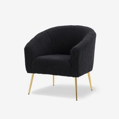 Vicenza Wooden Upholstered Accent Chair Contemporary Living Room Chair Polyester Barrel Chair With Metal Legs For Bedroom | Karat Home 18 Vicenza Wooden Upholstered Accent Chair Contemporary Living Room Chair Polyester Barrel Chair With Metal Legs For Bedroom | Karat Home - Image 16