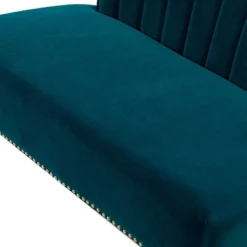 Cadmus 46" Modern Velvet Armless Loveseat With Channel-tufted Wingback For Living Room And Drawing Room| KARAT HOME -Lush Living Store GUEST de107e1d c210 4d66 89cd 4ba8d2e4f9f1