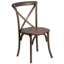 Merrick Lane Davisburg Stackable Wooden Cross Back Bistro Dining Chair -Lush Living Store GUEST de626bd2 2111 4b94 b10c 2c7907ab344a