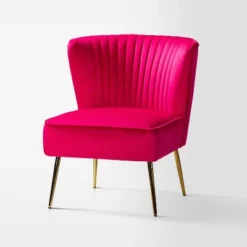 Quentin Velvet Accent Side Chair With Golden Metal Base | Karat Home -Lush Living Store GUEST de69ff20 2508 4f9c 97c5 a3bf8bc379f1