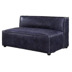 52" Birdie Sofa With Top Grain Leather Vintage Blue - Acme Furniture -Lush Living Store GUEST de8666f3 6e2b 4442 abd5 ab31e3aef82f