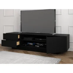Galleri TV Stand For TVs Up To 80" Black - Nexera