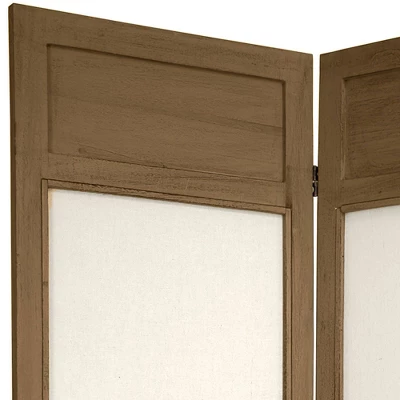 5 1/2 Ft. Tall Solid Frame Fabric Room Divider - Burnt Gray (6 Panels) 3 5 1/2 Ft. Tall Solid Frame Fabric Room Divider - Burnt Gray (6 Panels)