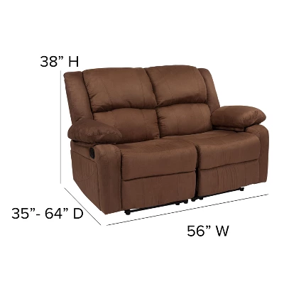 Flash Furniture Harmony Series Loveseat With Two Built-In Recliners 4 Flash Furniture Harmony Series Loveseat With Two Built-In Recliners - Image 2