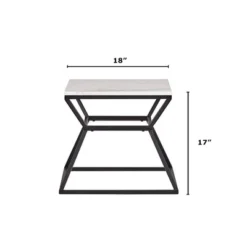 17" Audrey Marble Side Table High Black - Adore Decor -Lush Living Store GUEST df050417 b325 4622 8be1 44d2925547d2