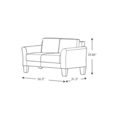 Willow Loveseat - Lifestyle Solutions -Lush Living Store GUEST df10d120 899c 43c9 abae 248c8da67224