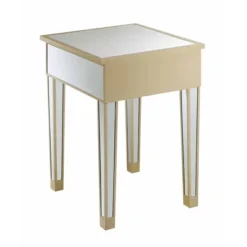 Gold Coast Mirrored End Table With Drawer - Breighton Home -Lush Living Store GUEST df3680eb 8fde 41da b4f3 adcb15350142