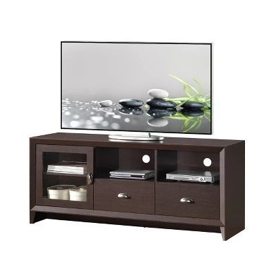 Modern TV Stand For TVs Up To 60" With Storage Dark Brown - Techni Mobili 5 Modern TV Stand For TVs Up To 60" With Storage Dark Brown - Techni Mobili - Image 3
