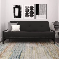 Max Metal Futon Frame Black - Room & Joy -Lush Living Store GUEST dfb74429 da67 4c11 9ebb 10d453121574
