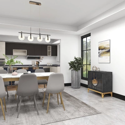 Art Deco Contemporary Mirrored Wood Cabinet Black - Olivia & May 16 Art Deco Contemporary Mirrored Wood Cabinet Black - Olivia & May - Image 14