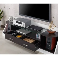 Henry Storage TV Stand For TVs Up To 78" White/Espresso - MiBasics -Lush Living Store GUEST e055be02 b763 4488 9ed4 c84233236920