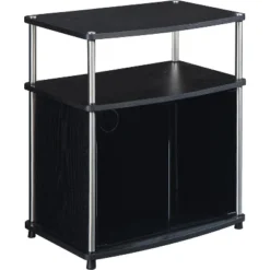 Designs2Go TV Stand For TVs Up To 25" With Black Glass Storage Cabinet And Shelf - Breighton Home -Lush Living Store GUEST e09bae36 011d 4417 b69f 7f59d1a4e0c7