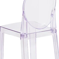 Flash Furniture Ghost Chair With Oval Back In Transparent Crystal -Lush Living Store GUEST e0b3708f 46ee 4648 a2ae a3ba74df04b0