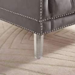 Pernice Button Tufted Chenille Loveseat Gray - HOMES: Inside + Out -Lush Living Store GUEST e0c63b4e 162a 45a6 bb98 dea75c33a1f5