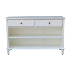 Cottage Collection Hand Rubbed Console Table With Storage Beach White - International Concepts 13 Cottage Collection Hand Rubbed Console Table With Storage Beach White - International Concepts -Lush Living Store GUEST e0dd3b25 efb0 4b8b a5a6 b8a83cbd9c2b
