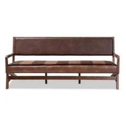 Rovelyn Faux Leather Finished Wood Sofa Brown - Baxton Studio -Lush Living Store GUEST e0e06c5c 5081 40d8 a387 dfbd7744d699