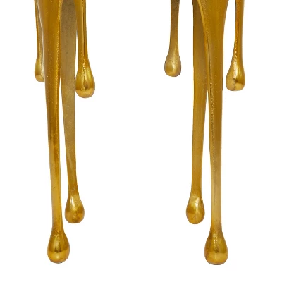 Contemporary Aluminum Melting Accent Table - Olivia & May 6 Contemporary Aluminum Melting Accent Table - Olivia & May - Image 4