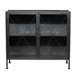 Industrial Metal Cabinet Black - Olivia & May -Lush Living Store GUEST e128d58b aca3 43e4 8d63 a57b5ad174cc