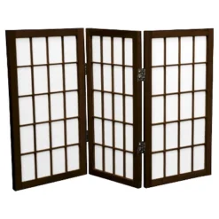 2 Ft. Tall 3 Panels Desktop Window Pane Shoji Screen - Oriental Furniture -Lush Living Store GUEST e13c067e 15c5 45a0 a645 8ec4af55d724