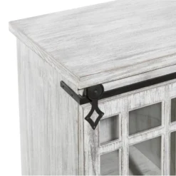 Farmhouse Metal And Wood Cabinet White - Olivia & May -Lush Living Store GUEST e147f3f1 788b 43d2 93a4 2aeeb421f980