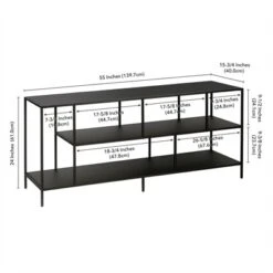 Three-Shelf TV Stand In Black - Henn&Hart -Lush Living Store GUEST e1ab9608 3dc9 4136 8737 0a8b1c5f2a97