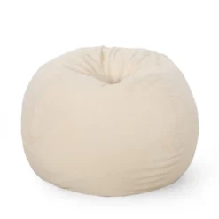 5' Newalla Modern Shearling Bean Bag - Christopher Knight Home -Lush Living Store GUEST e1f008ef 60e4 4707 a07f 04466e908e6f