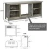 Costway 58'' 2-Tier Fireplace TV Stand W/18'' Electric Fireplace Grey Up To 65'' -Lush Living Store GUEST e2f6b091 fb0d 4c8a 89a9 b2bb901d6fd5