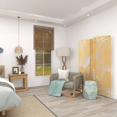 Glam Metal Palms Room Divider Screen Gold - Olivia & May 15 Glam Metal Palms Room Divider Screen Gold - Olivia & May - Image 13