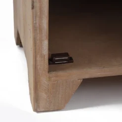 LuxenHome Wood Farmhouse 1-Drawer 1-Door Side Table With Storage. -Lush Living Store GUEST e360de39 f48f 44ff 8fbb da746a2def03