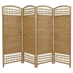 4 Ft. Tall Fiber Weave Room Divider (4 Panels) - Oriental Furniture -Lush Living Store GUEST e3b94d3d bed0 421c 9f30 985fa19f7fb2