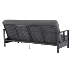 Full Harlow Metal Arm Futon Black/Gray - Room & Joy -Lush Living Store GUEST e3eae9b7 0f0e 4fca a59b f7d636bd97fc