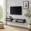 Modern Boho Floating TV Stand For TVs Up To 65" With Rattan Doors - Saracina Home 1 Modern Boho Floating TV Stand For TVs Up To 65" With Rattan Doors - Saracina Home -Lush Living Store GUEST e42fe7c2 217a 4898 9a25 b2380d0c9ff7