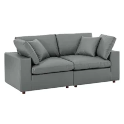 Commix Down Filled Overstuffed Vegan Leather Loveseat - Modway -Lush Living Store GUEST e4b5619b e832 41c8 b145 0e3e90eab90a