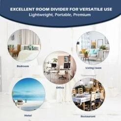 Costway 67'' High 6 Panel Room Divider Furniture Classic Venetian Wooden Slat Home -Lush Living Store GUEST e4f77815 526d 4f4b 8468 ab36ab42e21c