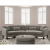 Amelie Button Tufted Curved Sectional Warm Gray - HOMES: Inside + Out -Lush Living Store GUEST e57c030d a969 4e91 a81a b06074b03f8e