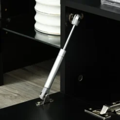 HOMCOM High Gloss TV Stand Cabinet With Remote Controlled LED Lights, Media TV Console Table With Storage Compartment For TVs Up To 65", Black -Lush Living Store GUEST e581da4c 51c3 4620 aed6 abb1f08b4f9c