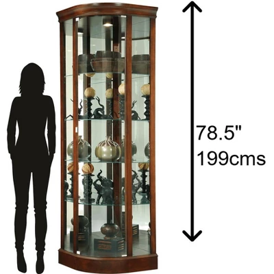 Howard Miller 680529 Howard Miller Marlowe Curio Cabinet 680529 Hampton Cherry 4 Howard Miller 680529 Howard Miller Marlowe Curio Cabinet 680529 Hampton Cherry - Image 2