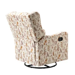 Bernd Transitional Comfy Wingback Manual Swivel Glider Recliner With Built-in S-spring And Metal Base | KARAT HOME -Lush Living Store GUEST e5dbcece 6ef1 47d1 a96e dcfe497b4243