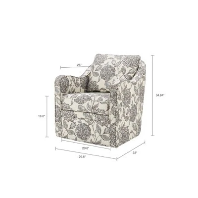 Mitchell Wide Seat Swivel Armchair - Madison Park 8 Mitchell Wide Seat Swivel Armchair - Madison Park - Image 6