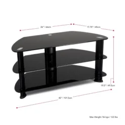 Corner TV Stand For TVs Up To 43" Black - CorLiving -Lush Living Store GUEST e622461a 53cc 4993 9b9d 5e355ea0eb88