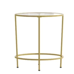 Merrick Lane End Table With Round Frame And Vertical Legs -Lush Living Store GUEST e6462efe 3b62 4b4c 8d28 28f61e4ae9a6