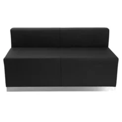 Emma And Oliver Modular Reception Loveseat With Brushed Stainless Steel Base -Lush Living Store GUEST e69eb8a5 423f 4e46 898b 5ce217c4c4e7