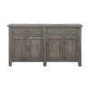 Keystone Rustic Farmhouse 4 Drawer 4 Door Storage Credenza/Sideboard Gray - Treasure Trove -Lush Living Store GUEST e6d1f63e 86ae 40d0 b20e afc22f1080cb
