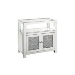 32" Noralie Cabinet Clear Glass/Mirrored/Faux Diamonds - Acme Furniture 9 32" Noralie Cabinet Clear Glass/Mirrored/Faux Diamonds - Acme Furniture -Lush Living Store GUEST e6f24d1d 1b2d 4131 8442 0b8f89102d54