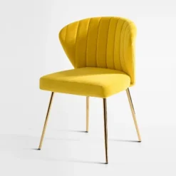 Emma Side Chair With Metal Legs For Living Room And Bedroom Velvet Accent Chair| KARAT HOME -Lush Living Store GUEST e76a120d 701e 4610 a292 f7d05ea78431