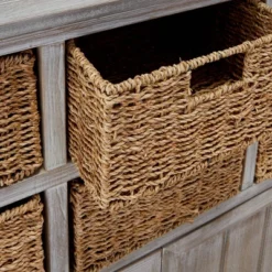 Wood Cabinet With Seagrass Drawers Brown - Olivia & May 9 Wood Cabinet With Seagrass Drawers Brown - Olivia & May -Lush Living Store GUEST e77053e7 2fb9 44cd 8581 1787c2f1e769